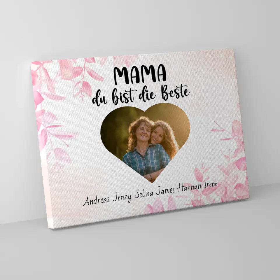 Mama Leinwand Mama du Bist die Beste Personalisiert 5