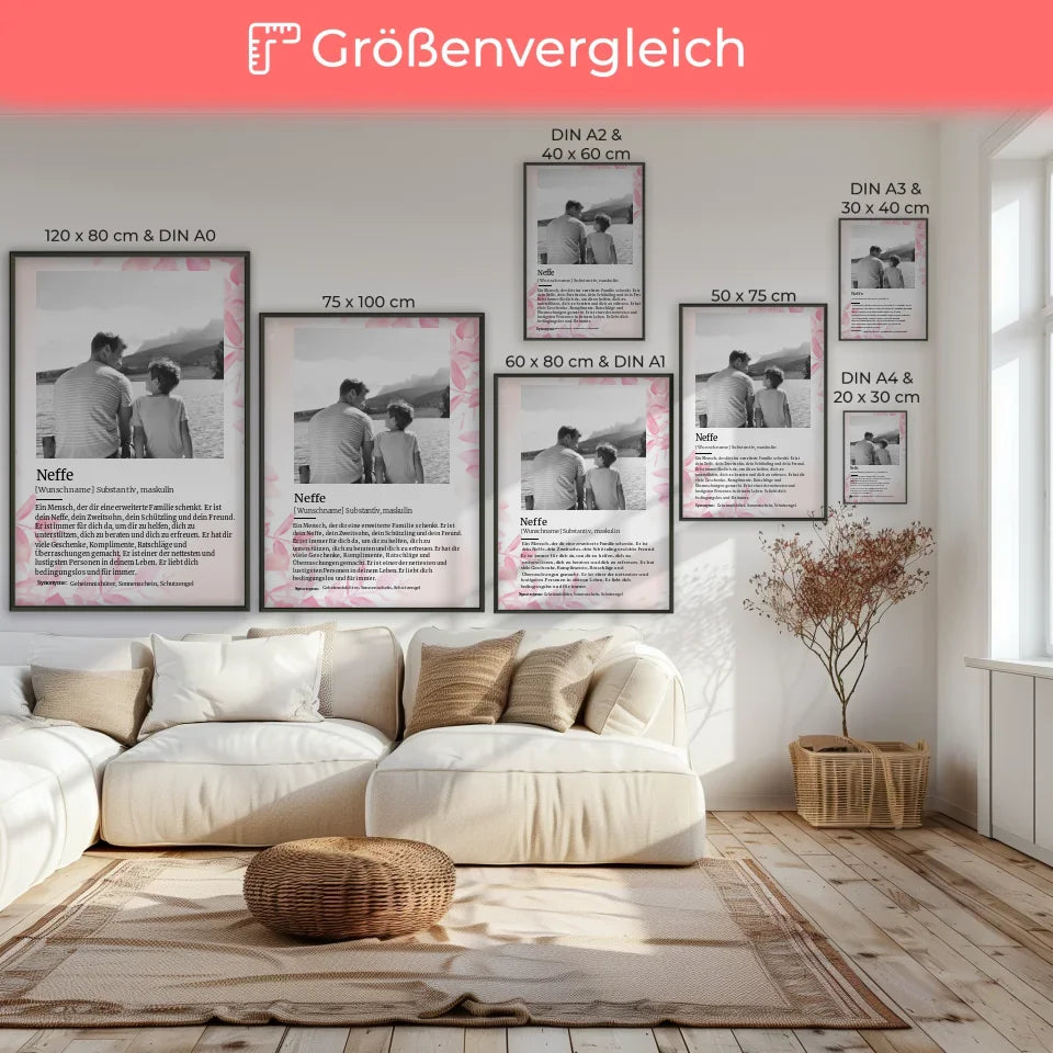 Poster personalisiert Definition Neffe Mit Name 7