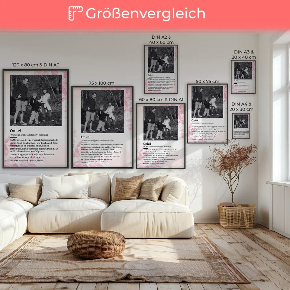 Poster personalisiert Definition Onkel Mit Name 7