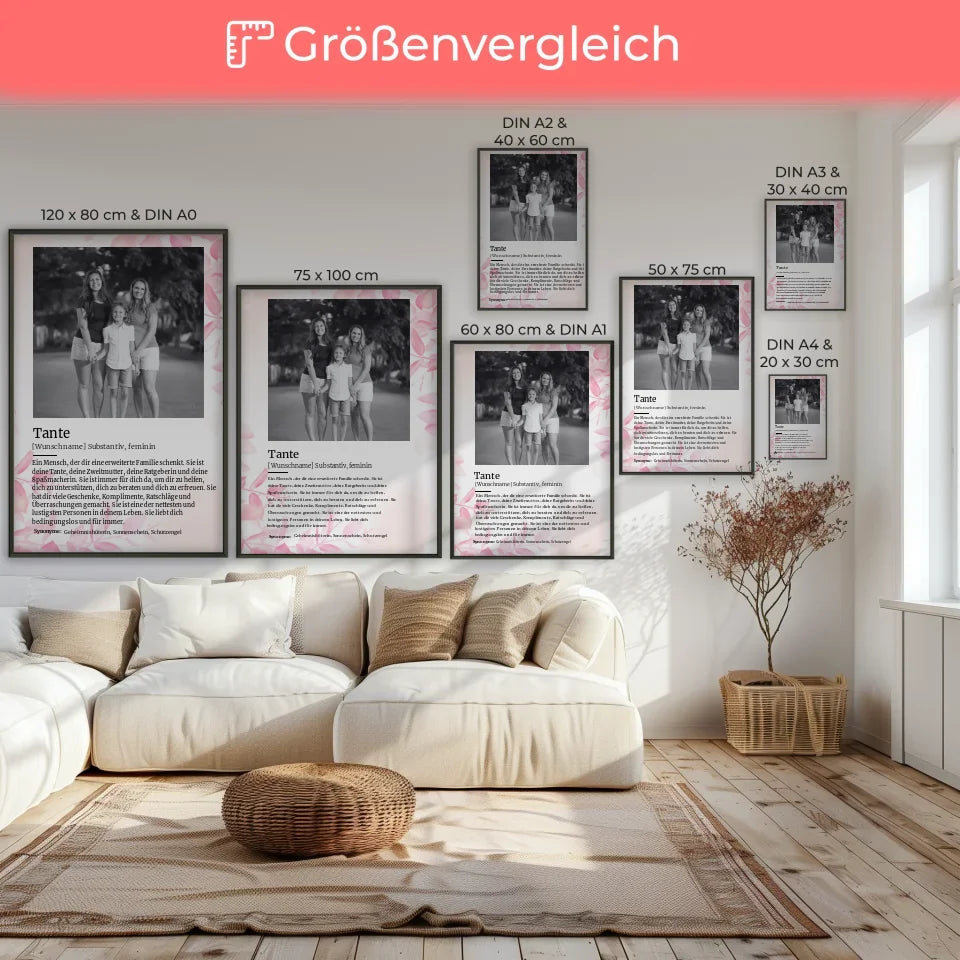 Poster personalisiert Definition Tante Mit Name 7