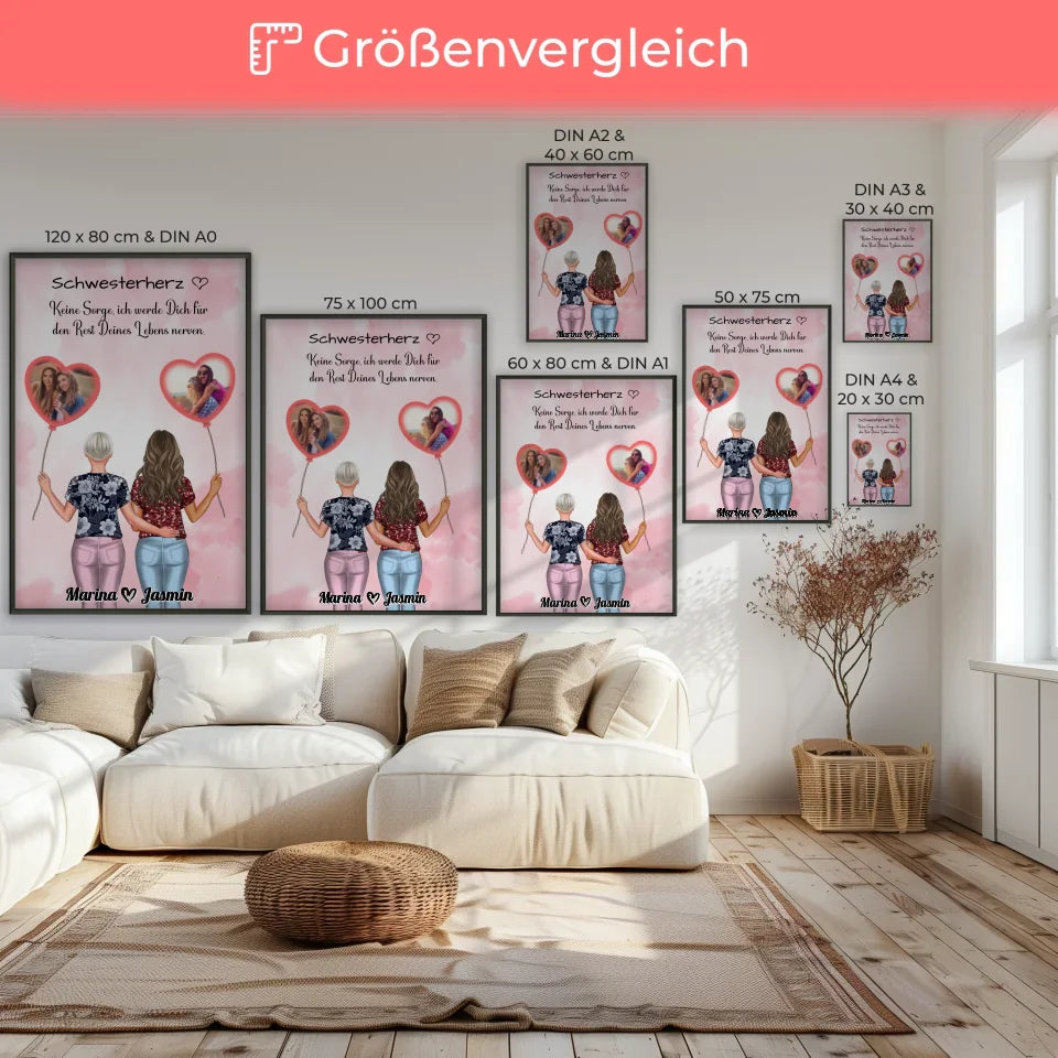 Schwester Spruch Poster Schwesterherz Keine Sorge Mit Fotos 7