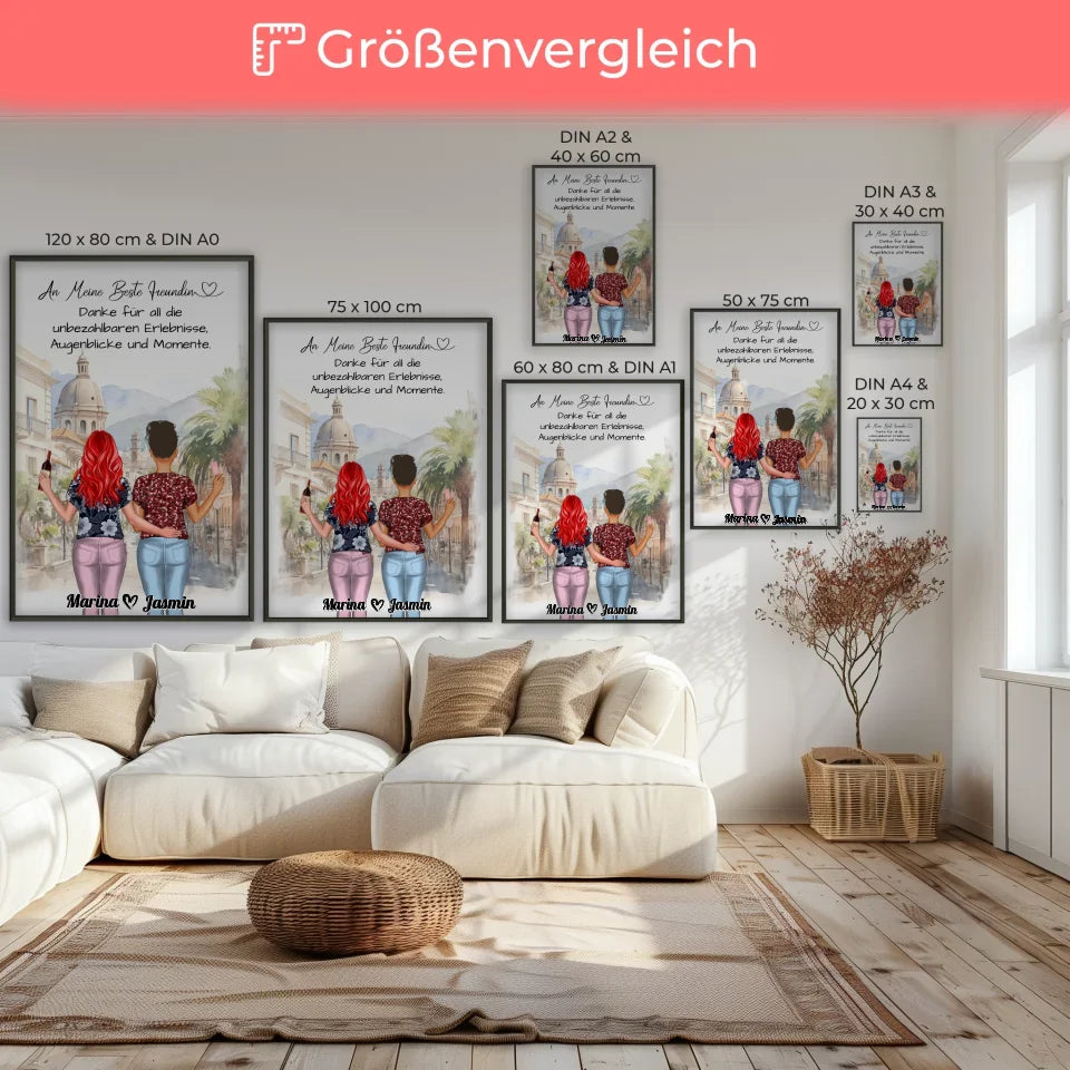 Personalisiertes Poster Freundinnen Momente Viele Optionen 7