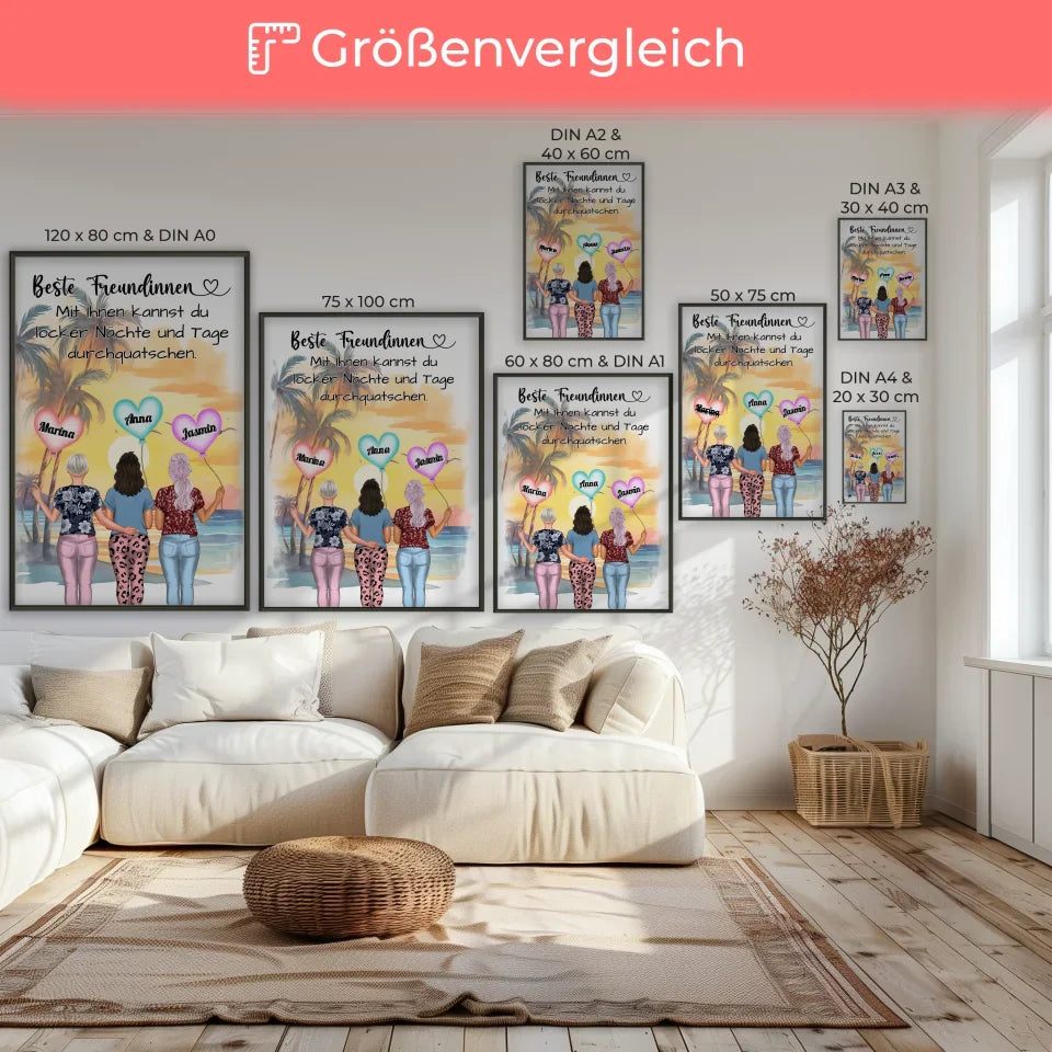 3 Freundinnen Poster Nächte und Tage Für 2 bis 4 Freundinnen 7