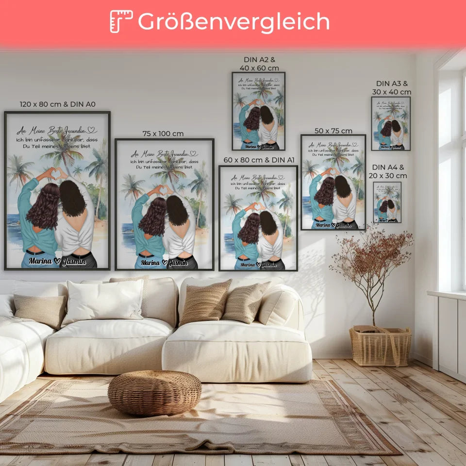 Poster Beste Freundin Vielen Dank 7