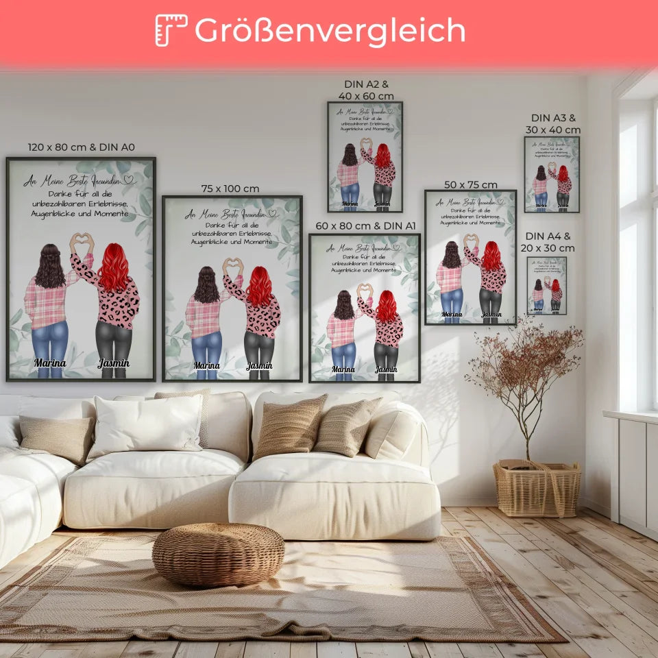 Personalisiertes Poster Beste Freundin Momente Viele Optionen 7