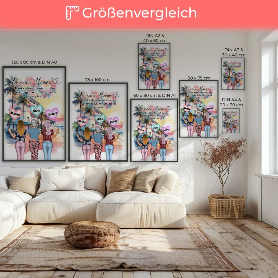Personalisiertes Mama Poster Unsere Mama Liebe Viele Optionen 7
