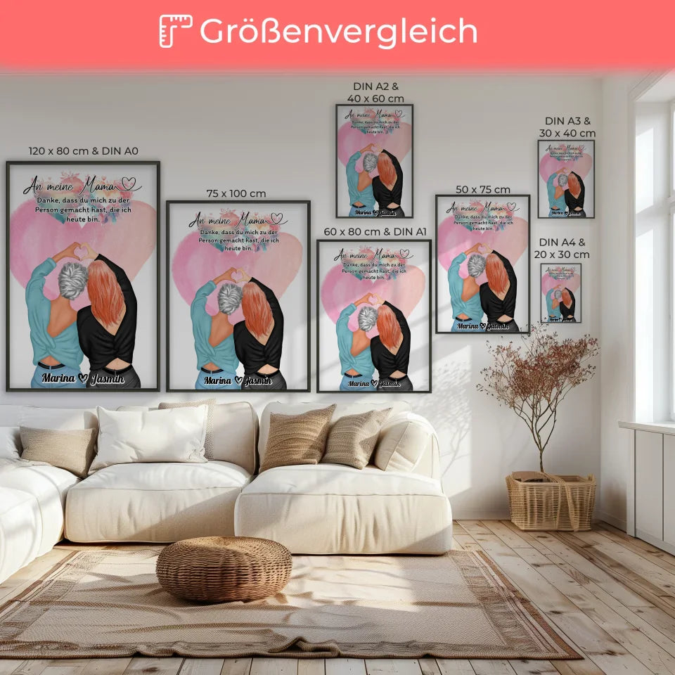Personalisiertes Mama Poster Danke für alles 7