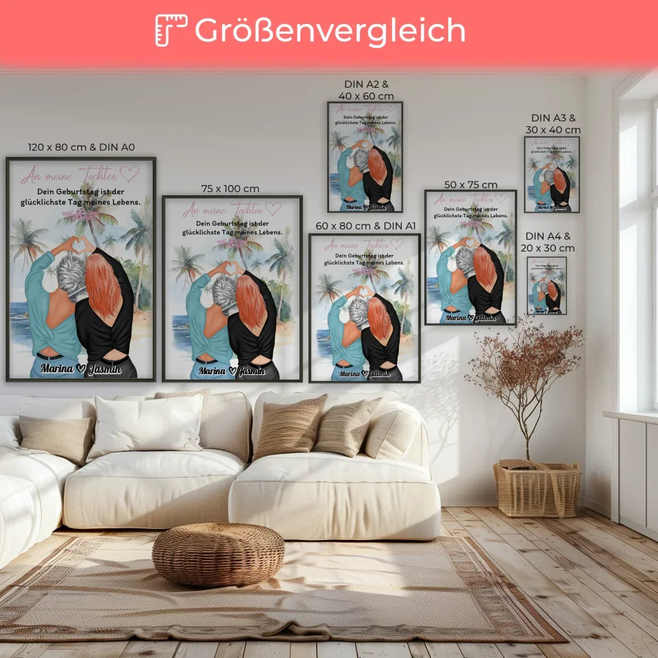 Personalisiertes Poster An Meine Tochter der glücklichste Tag 7