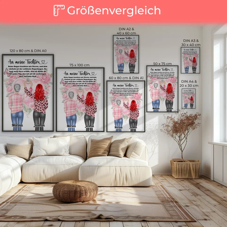 Personalisiertes Poster An Meine Tochter Ich liebe Dich 7