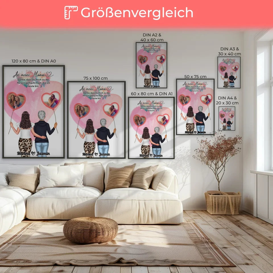 Personalisiertes Mama Poster An Mama Du hast mich gemacht 7