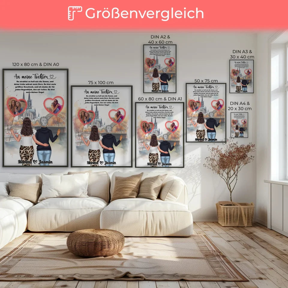 Poster Personalisiert An Tochter Du Strahlst Viele Optionen und Fotos 7