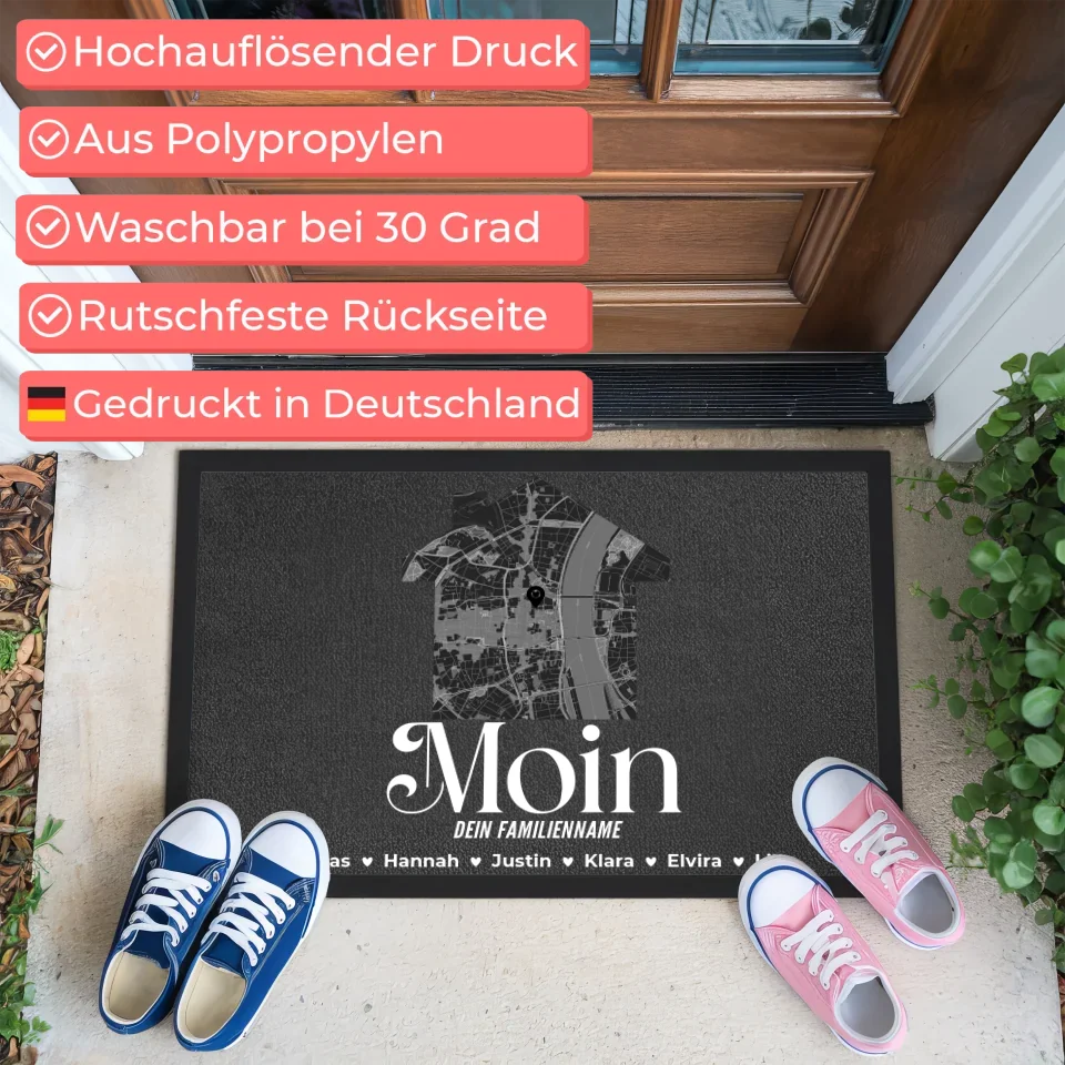 Individuelle Fußmatte Familie mit Namen Willkommen Auf Ungarisch Üdvözöljük 3