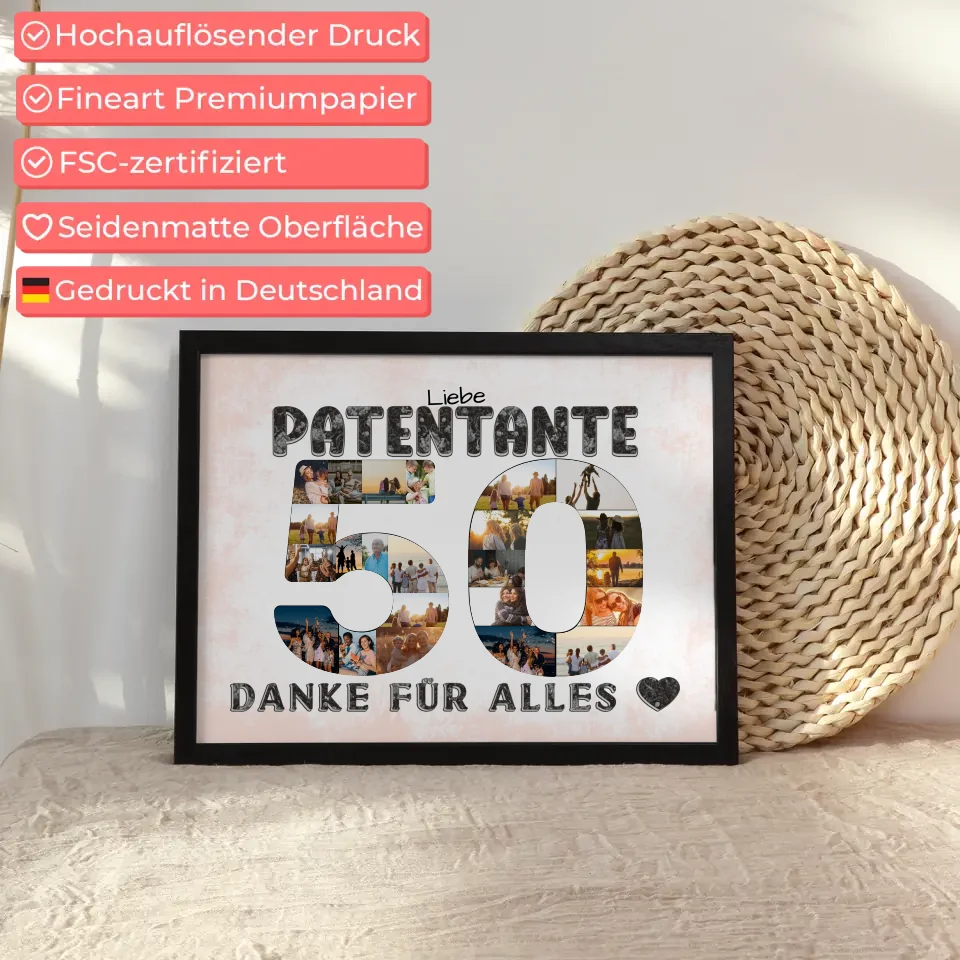 50 Geburtstag Poster personalisiert Danke für Alles für