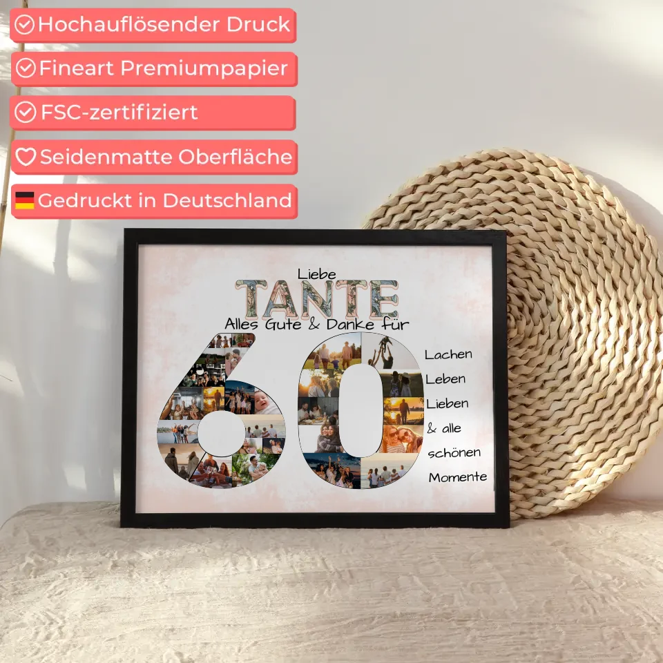Geschenk zum 60 Geburtstag für Tante Geschenkidee mit Fotos