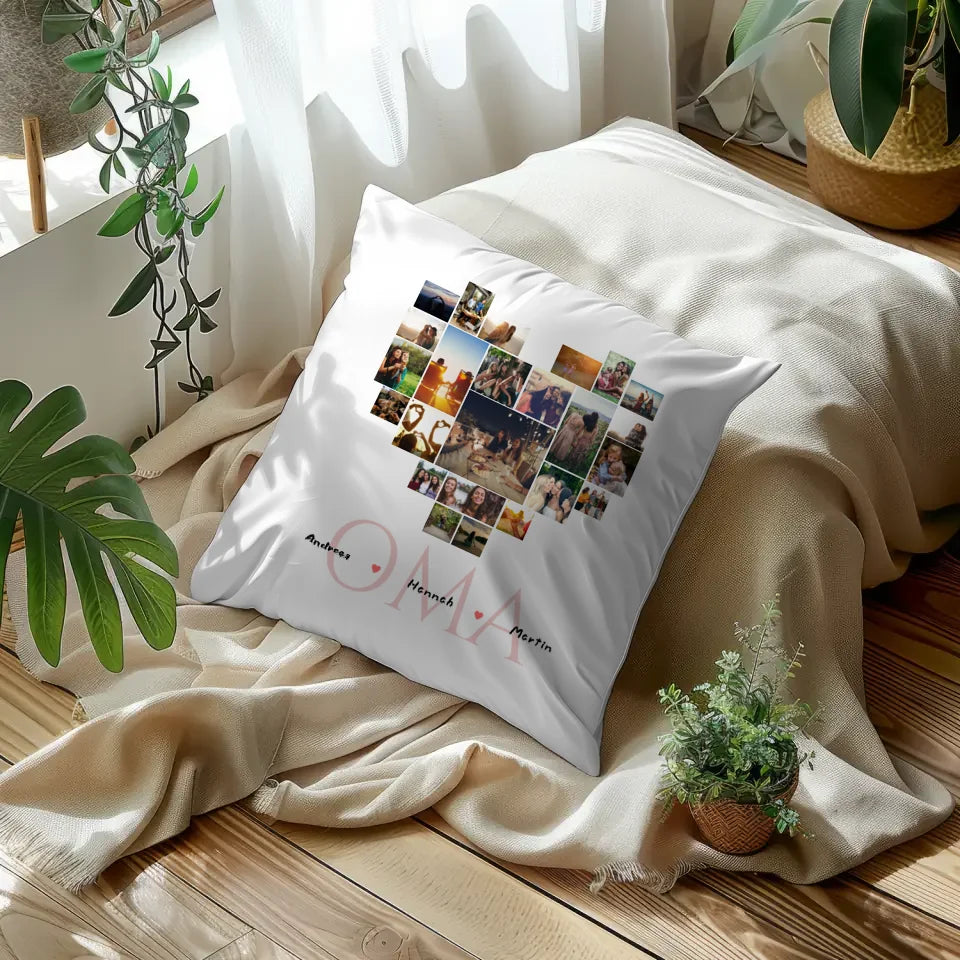 Magnet Fotoboard Oma für Muttertag 24 Fotos & Namen