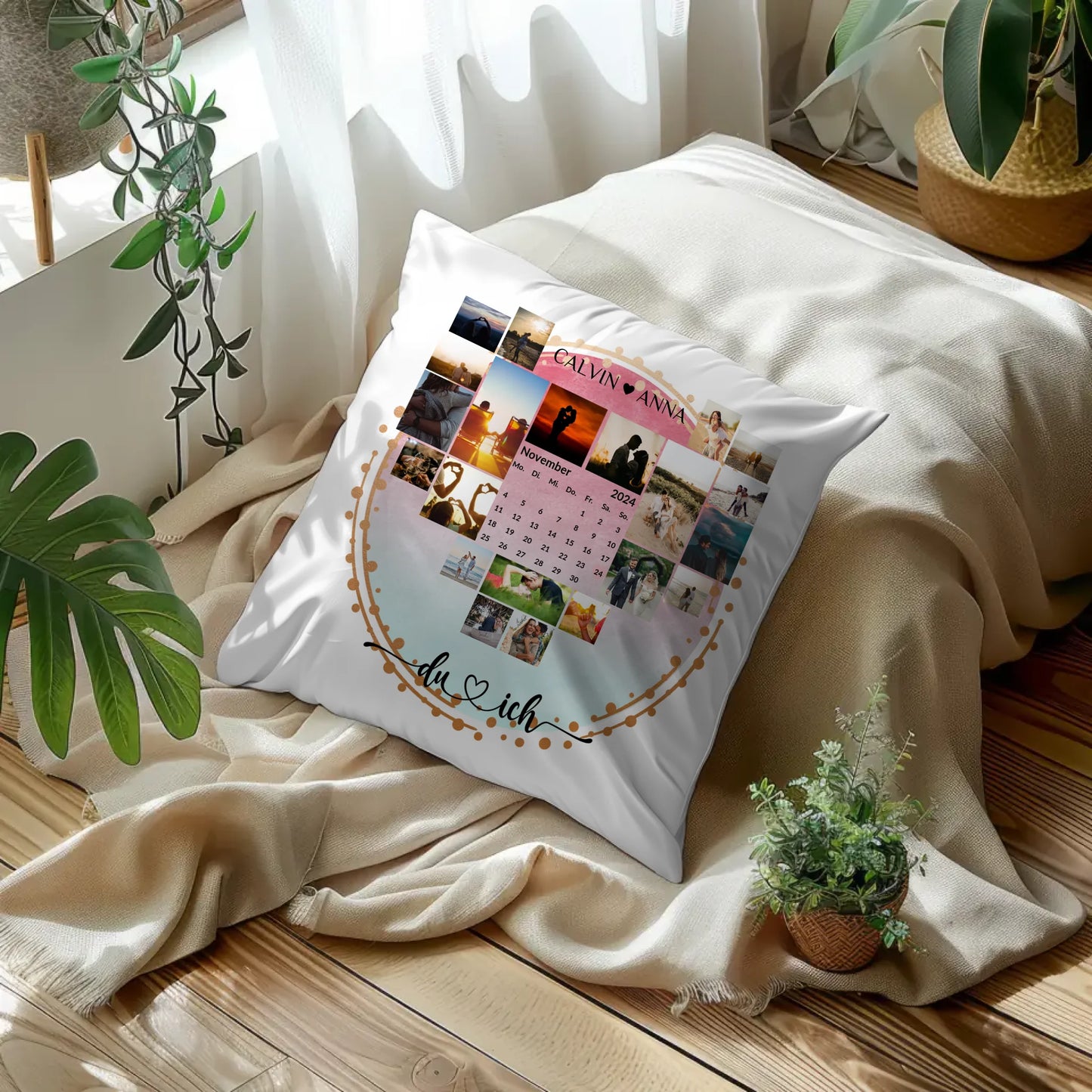 Kissen Personalisiert Fotocollage Du & Ich Geschenke fürs Herz