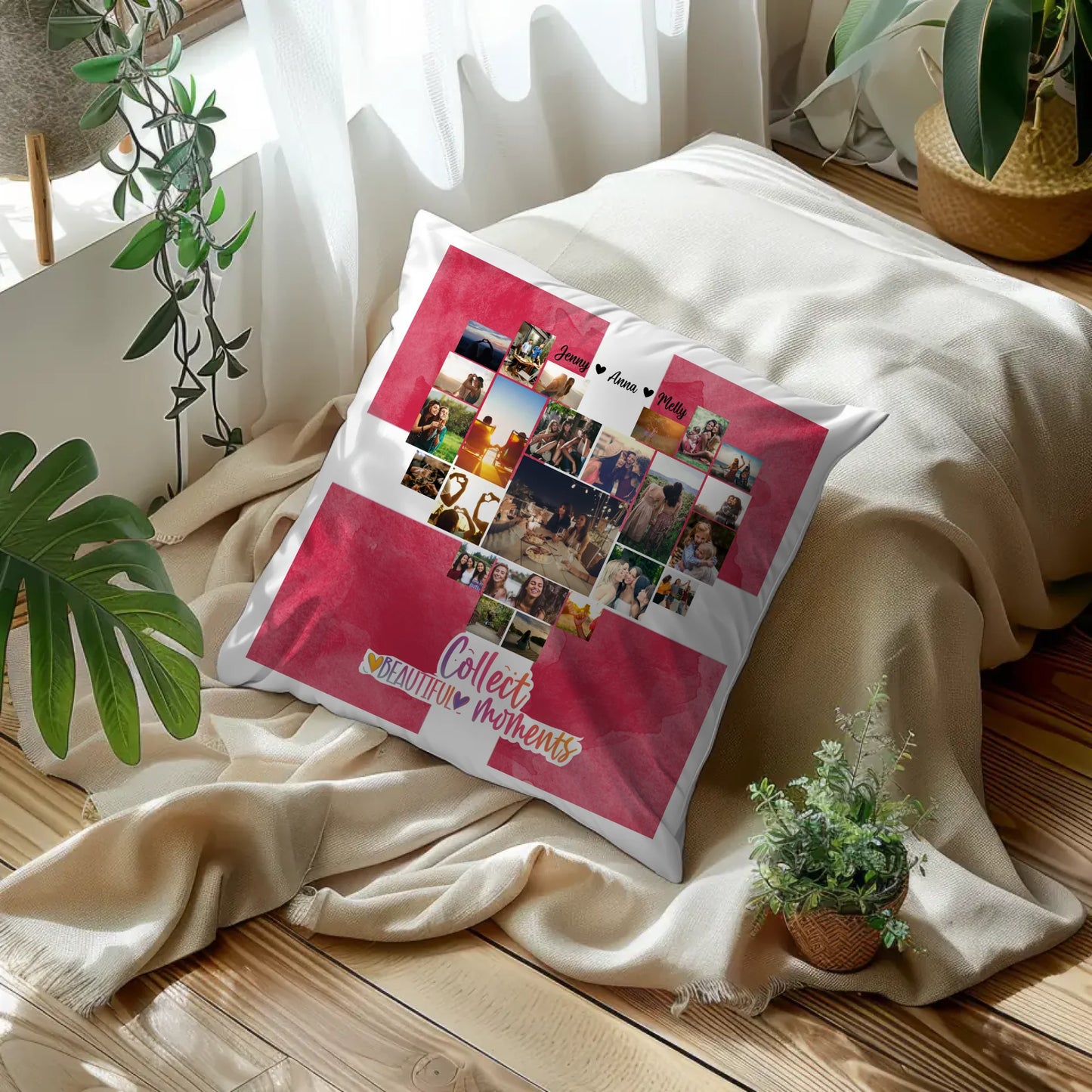 Kissen Beste Freundin Fotocollage DĂ€nemark personalisiert