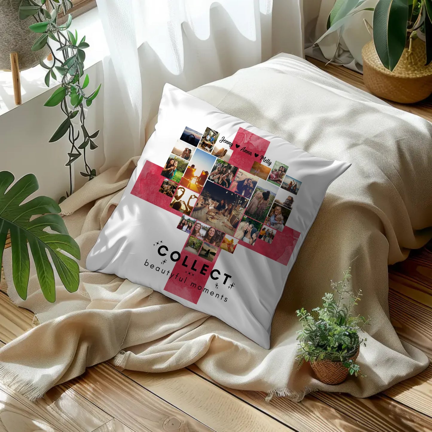 Kissen mit Fotos Urlaub Beste Freundin England personalisiert