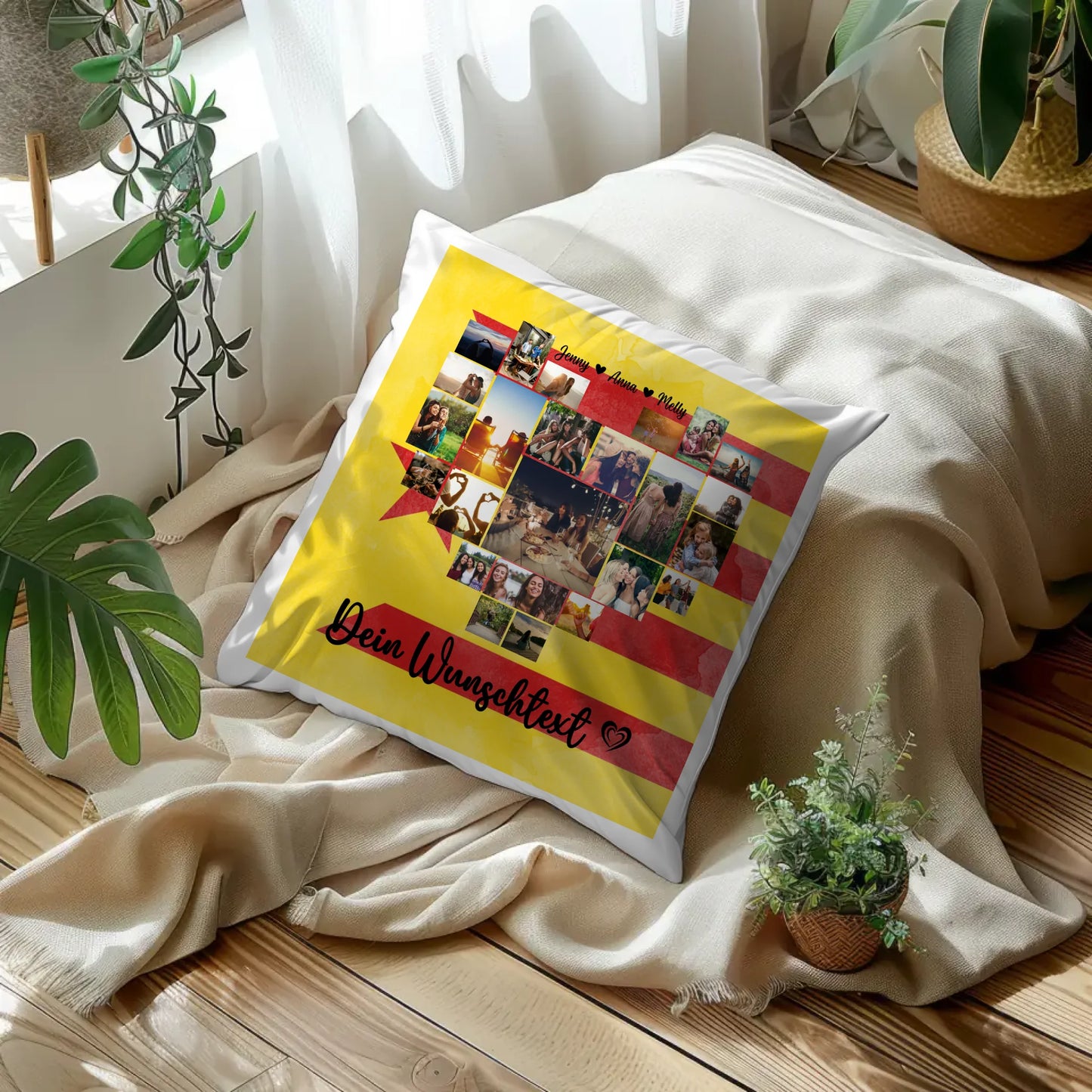 Personalisiertes Kissen Fotocollage Beste Freundin Estelada Katalonien