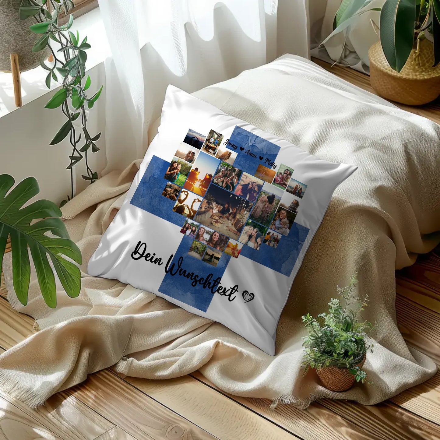 Personalisierte Fotokissen Fotocollage Beste Freundin Finnland