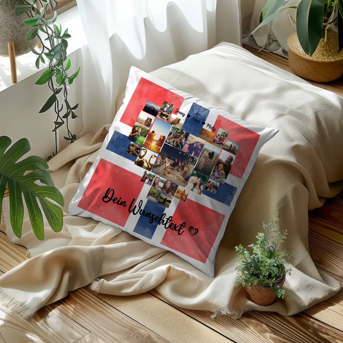 Personalisiertes Fotokissen Urlaub Norwegen Geschenkidee