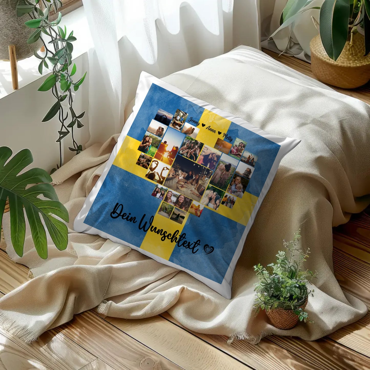 Paar Fotokissen Urlaub Erinnerung Schweden personalisiert