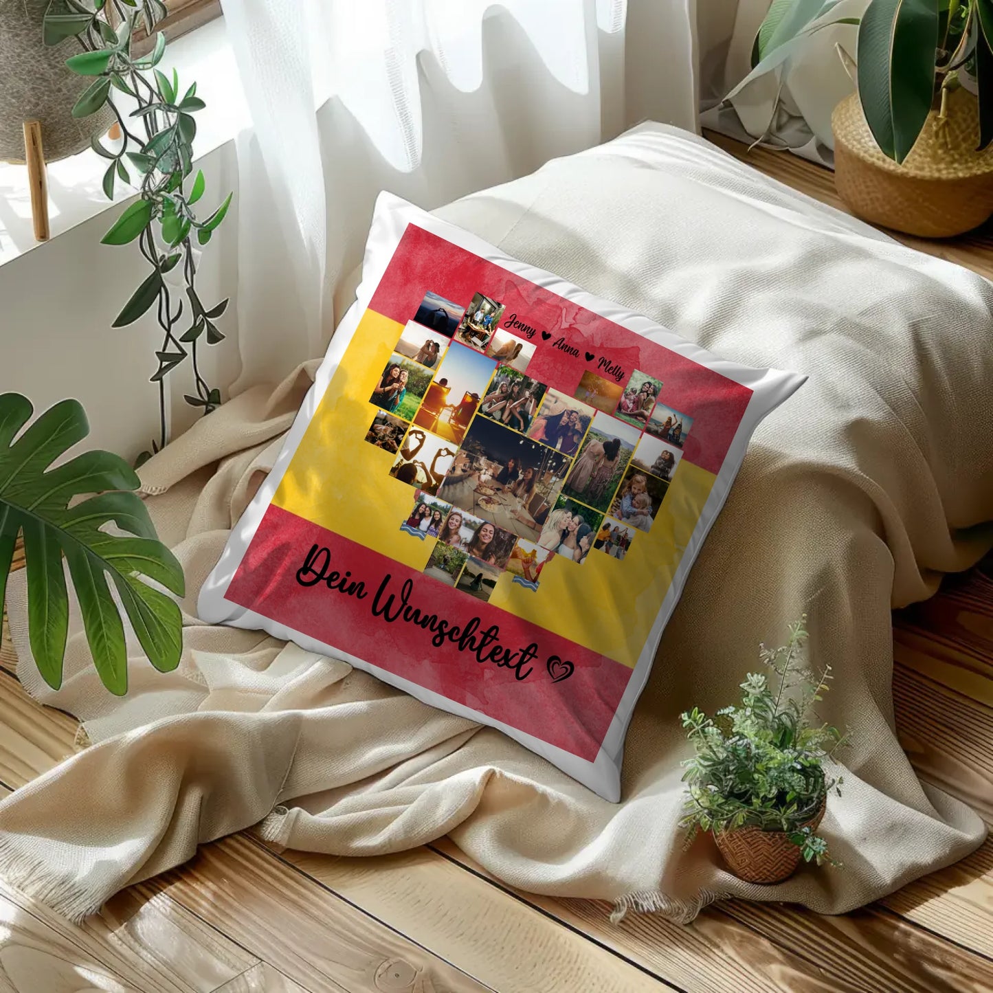 Personalisiertes Kissen Paare Urlaub Spanien Geschenkidee