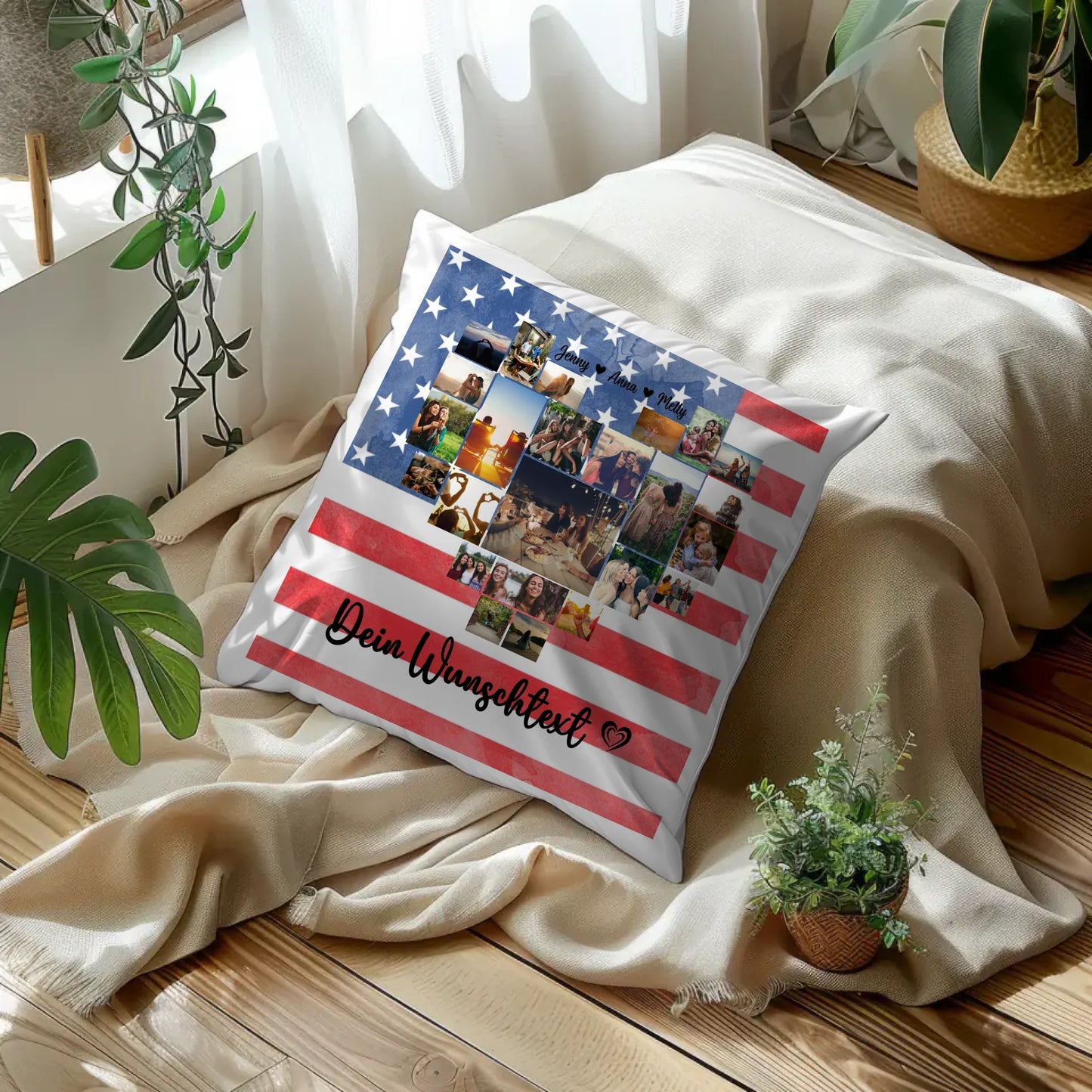 Kissen Für Paare als Erinnerung an den Urlaub in USA