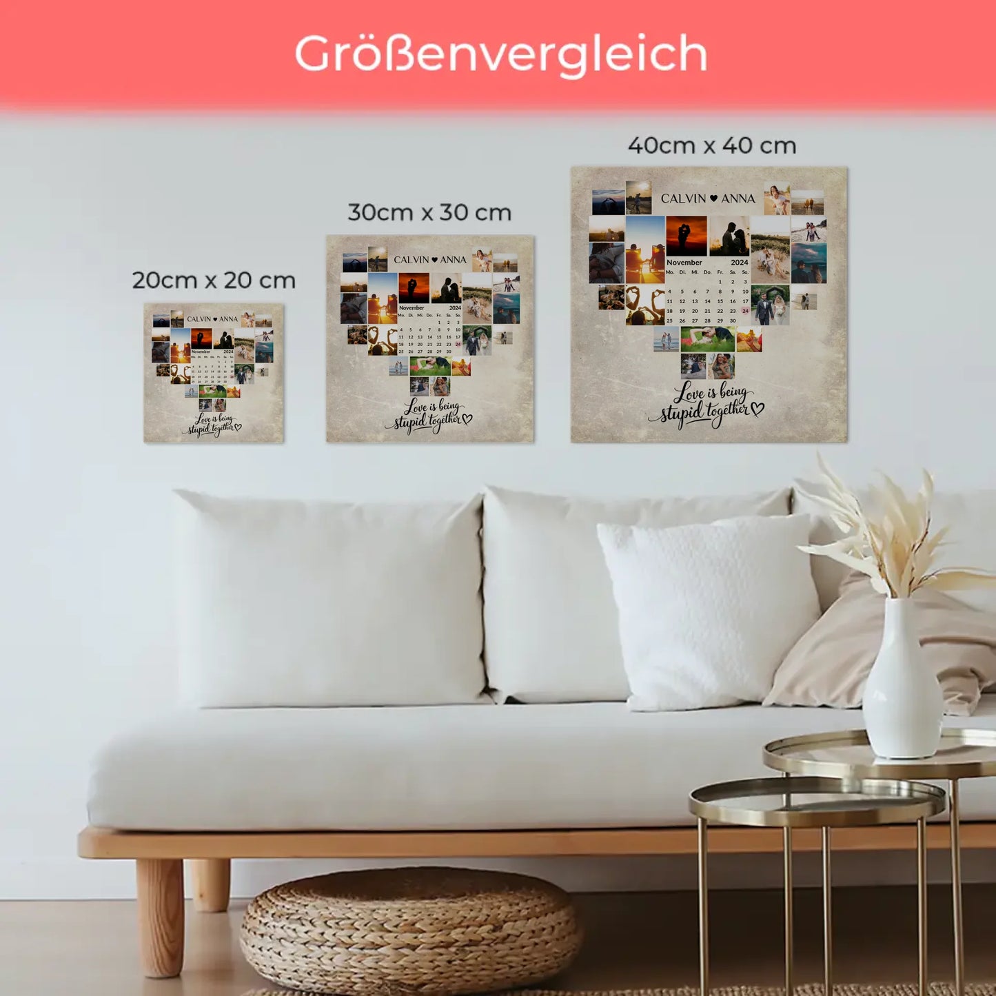 Magnet Poster Fotocollage Love Is Being Stupid Together