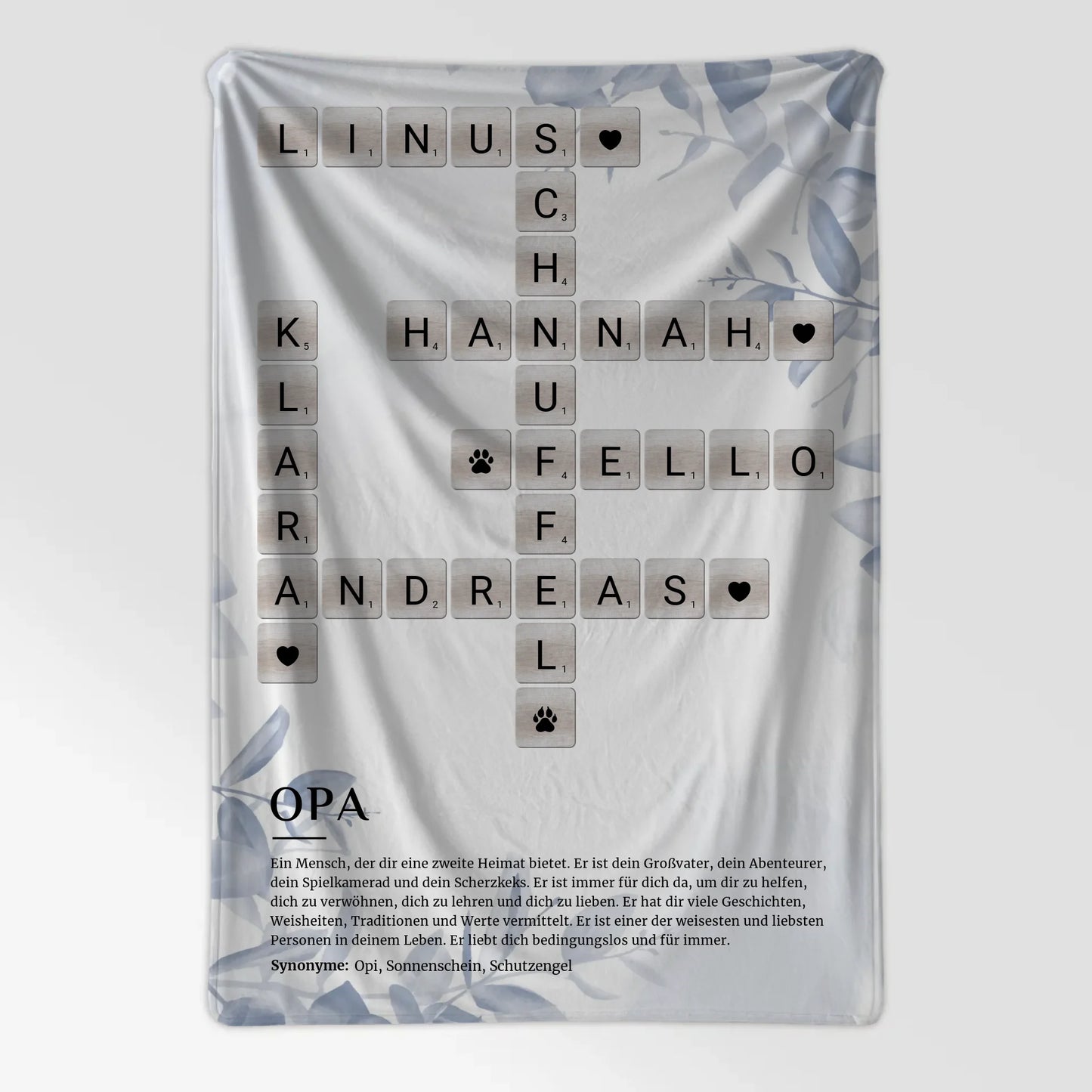 Personalisierte Kuscheldecke Foto Acrylglas Poster Puzzle