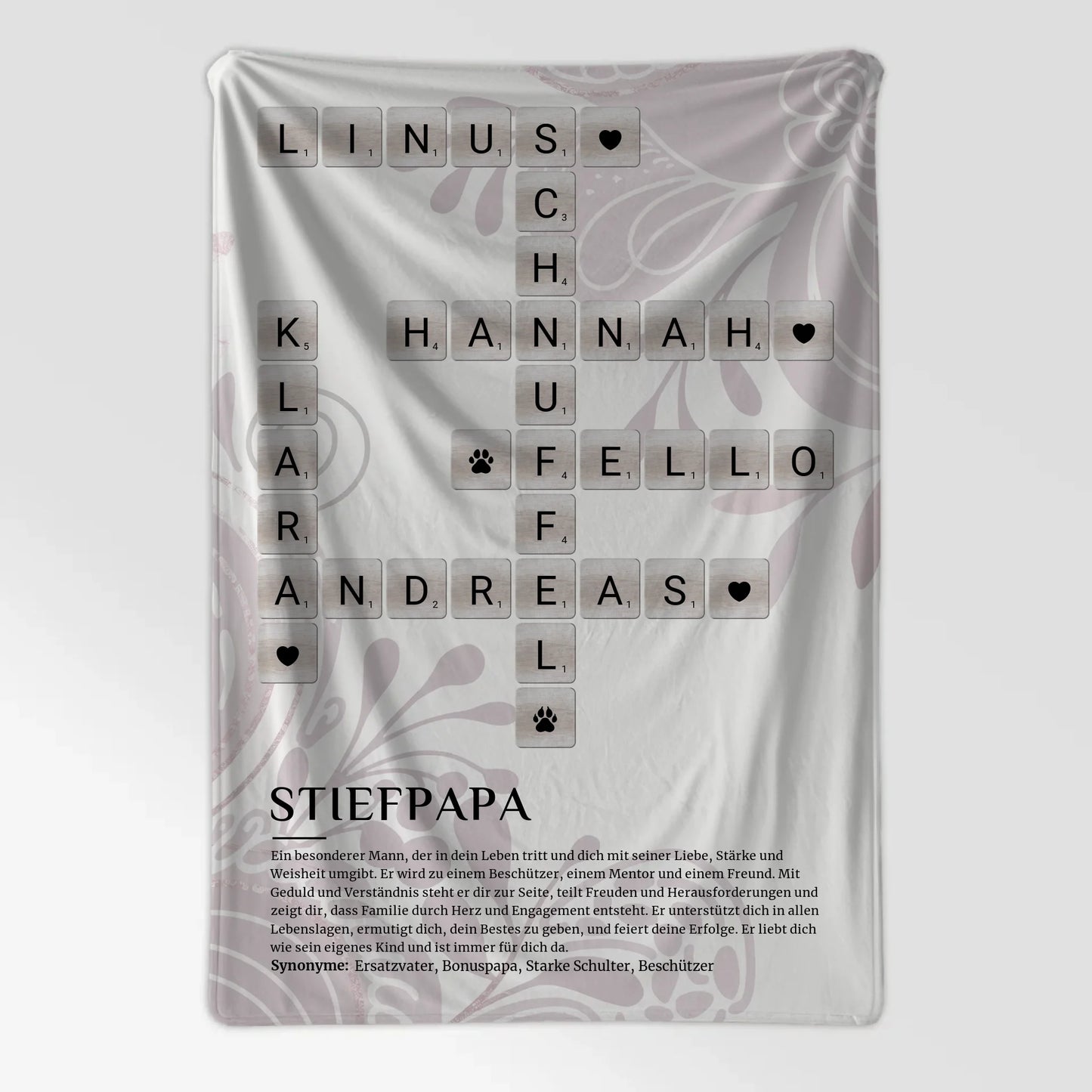 Personalisierte Kuscheldecke Definition Stiefpapa Kreuzworträtsel