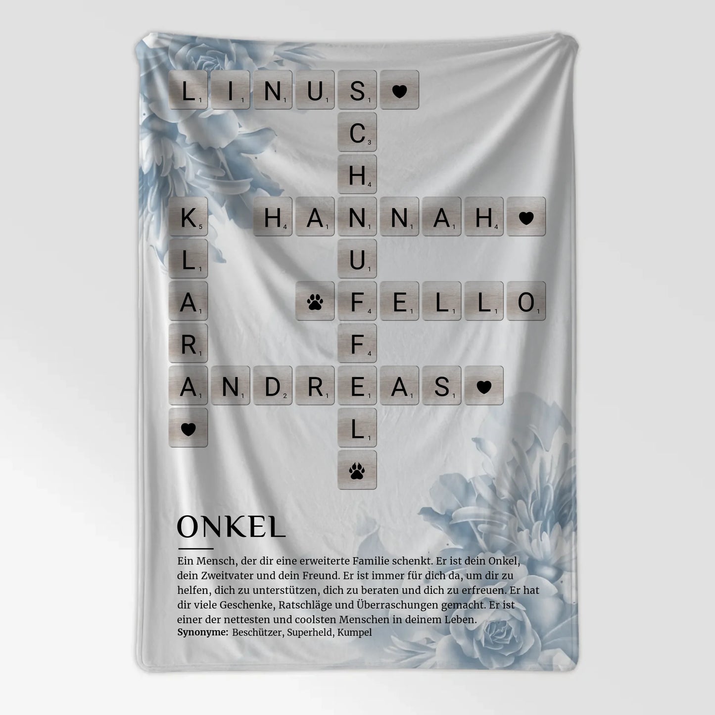 Personalisierte Decke Kreuzworträtsel Definition Onkel