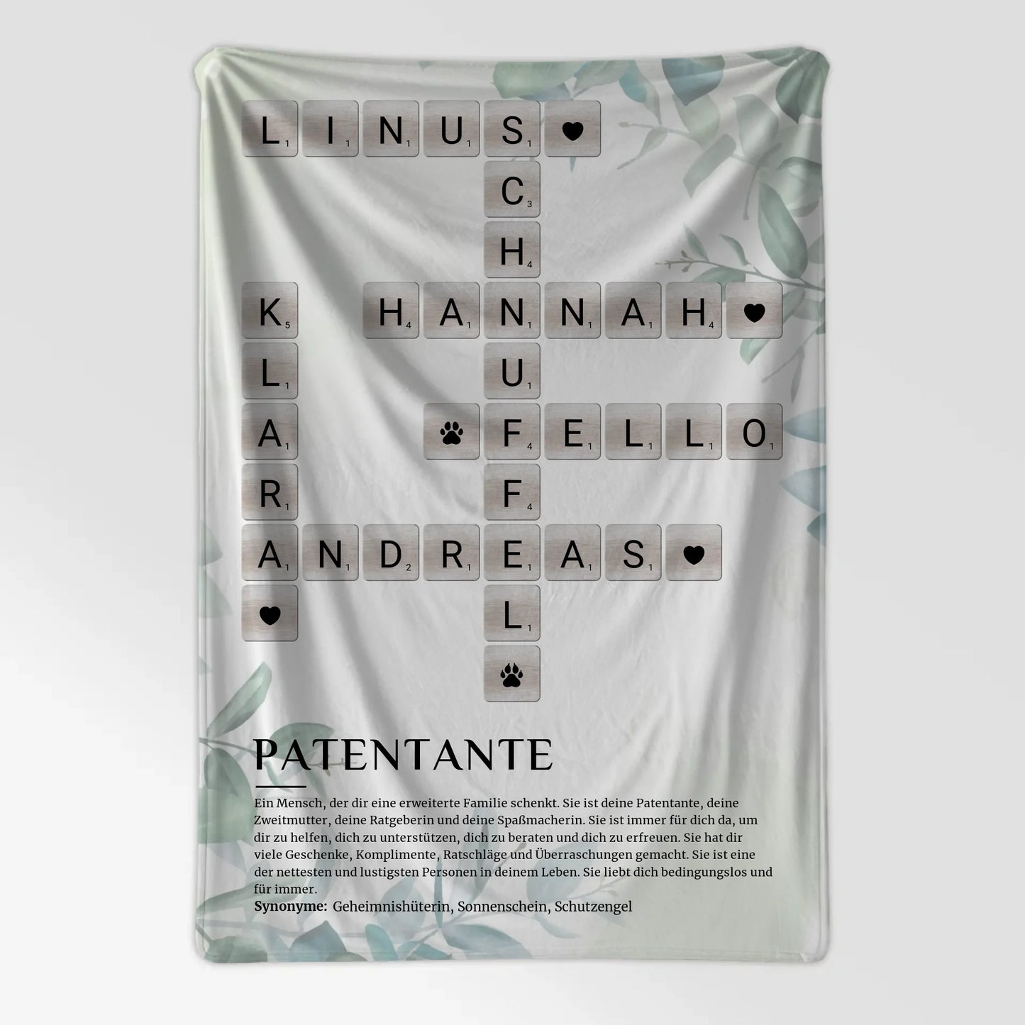 Kuscheldecke Personalisiert Definition Patentante Kreuzworträtsel