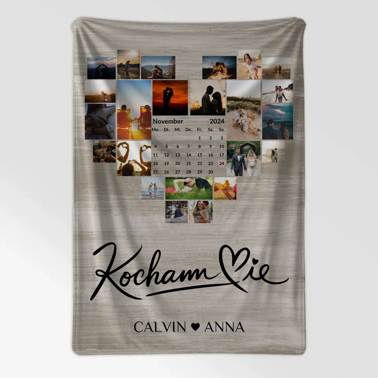 Decke Personalisiert Fotocollage Kocham Cie Geschenk