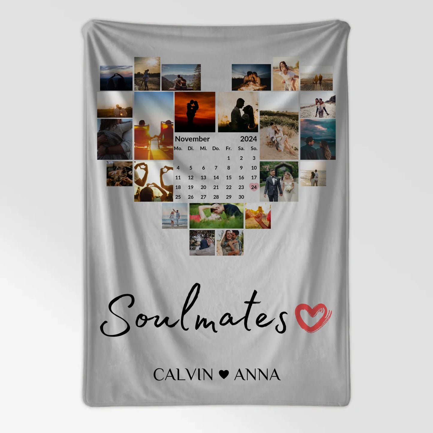 Kuscheldecke Mit Foto Fotocollage Soulmates Geschenk