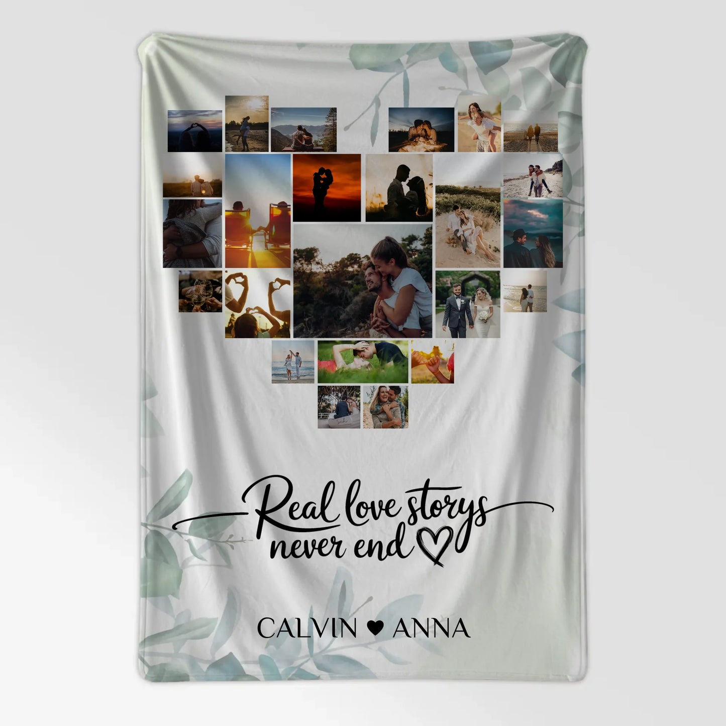 Foto Auf Decke Personalisiert Fotocollage Real Love Storys