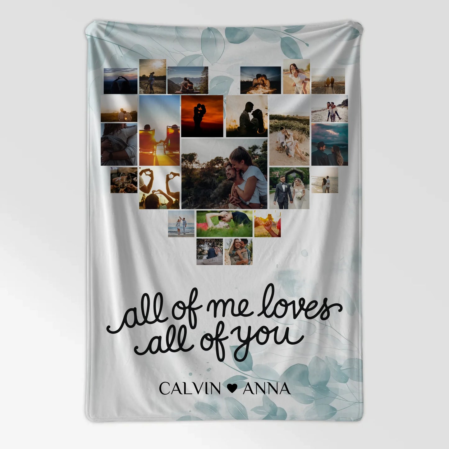 Decke Personalisiert Fotocollage All Of Me Loves You