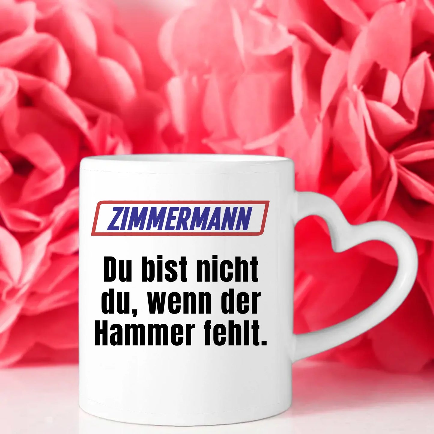 Kaffeetasse Lustig Du bist nicht Du wenn Zimmermann Tasse Mit Name