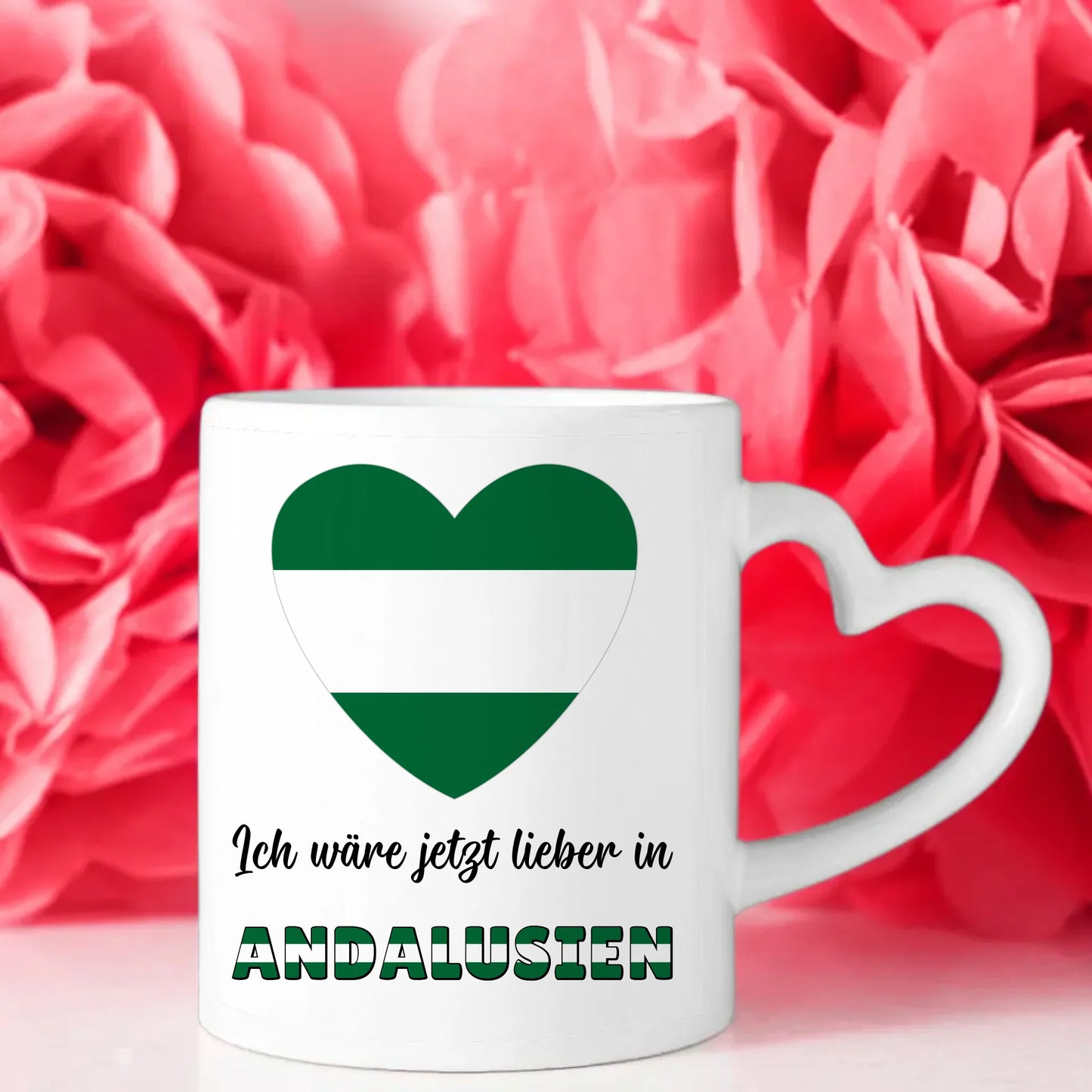 Kaffetasse Wäre jetzt lieber in Andalusien ohne Wappen Tasse Lustig