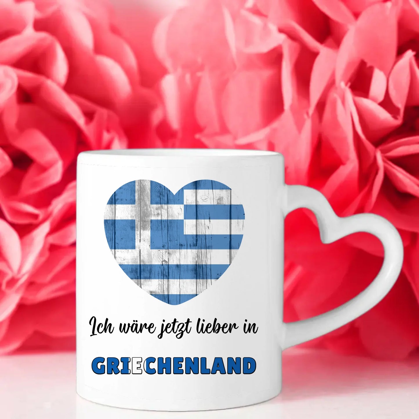 Kaffetasse Wäre jetzt lieber in Griechenland Tasse Lustig