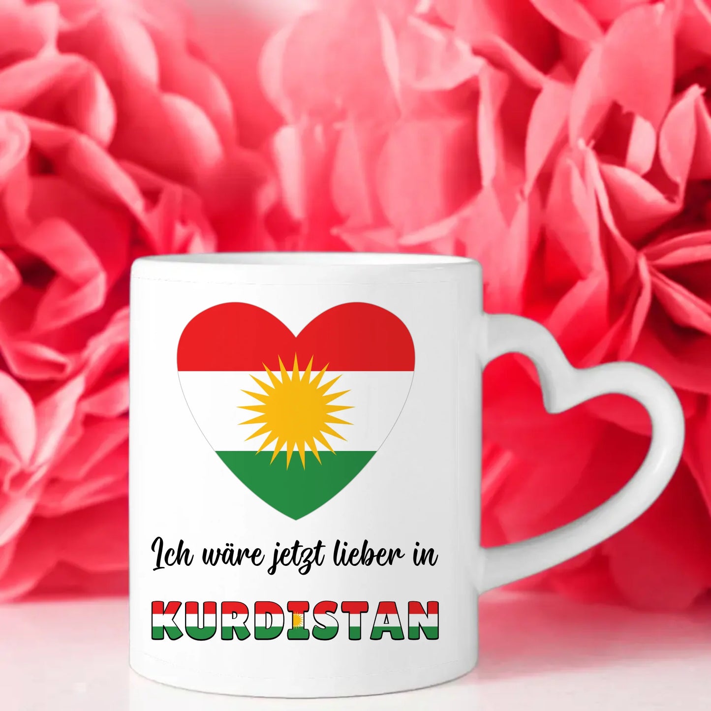 Kaffetasse Wäre jetzt lieber in Kurdistan Tasse Lustig