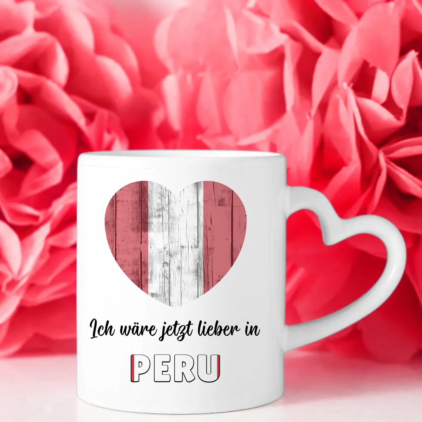 Kaffetasse Wäre jetzt lieber in Peru Tasse Lustig