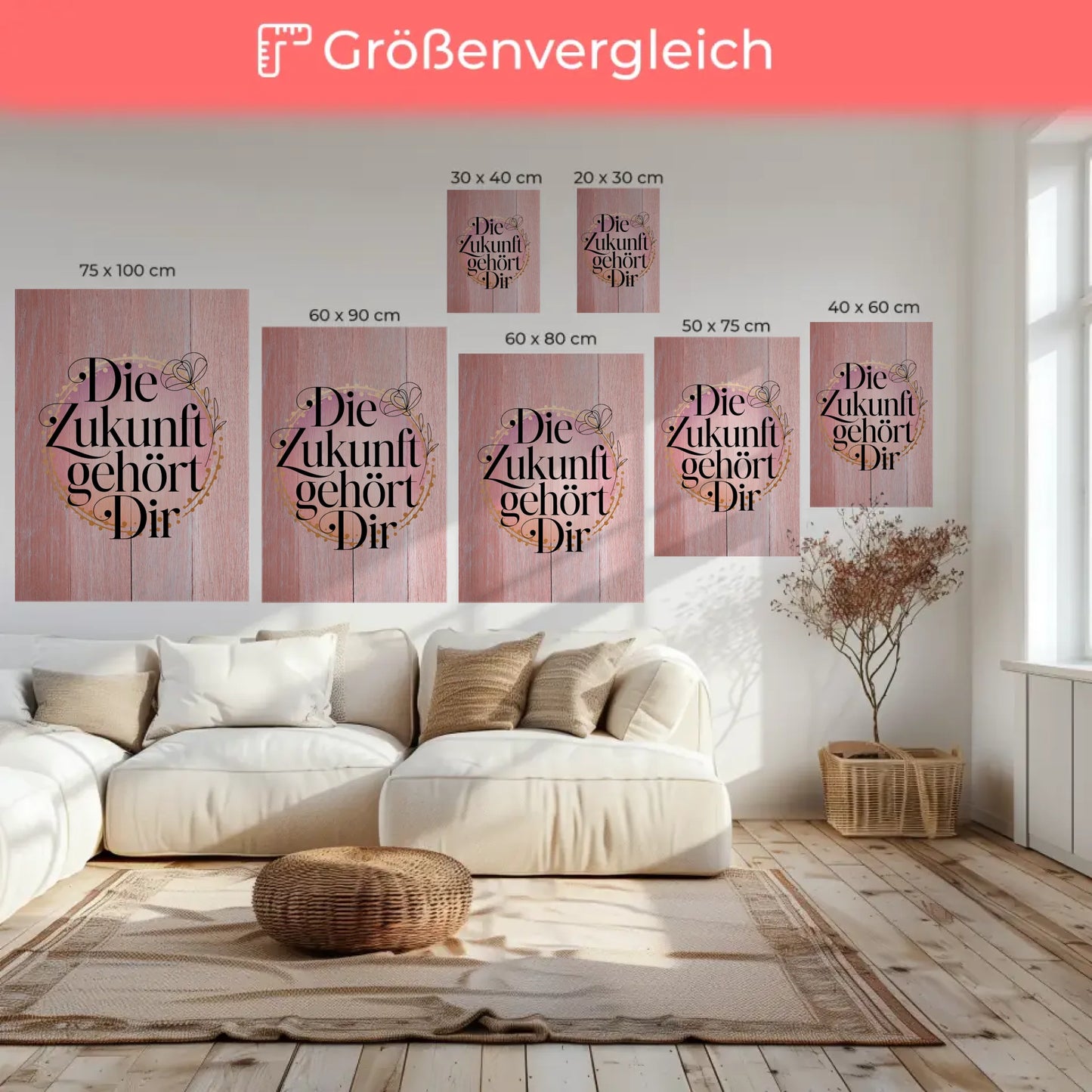 Spruch Leinwand Die Zukunft gehört dir personalisierte Geschenke