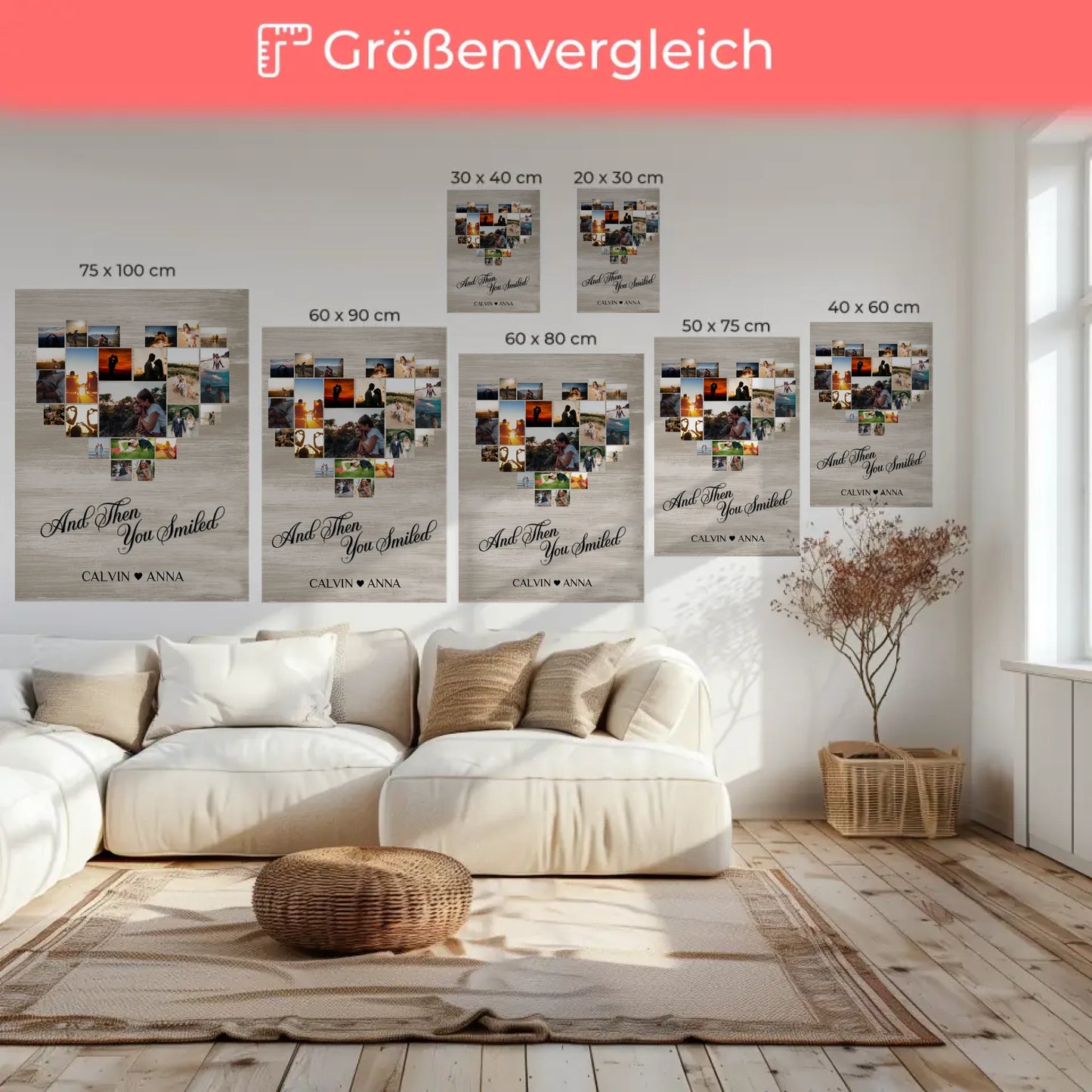 Leinwand Liebe Fotocollage All Of Me Loves All Of You Geschenk