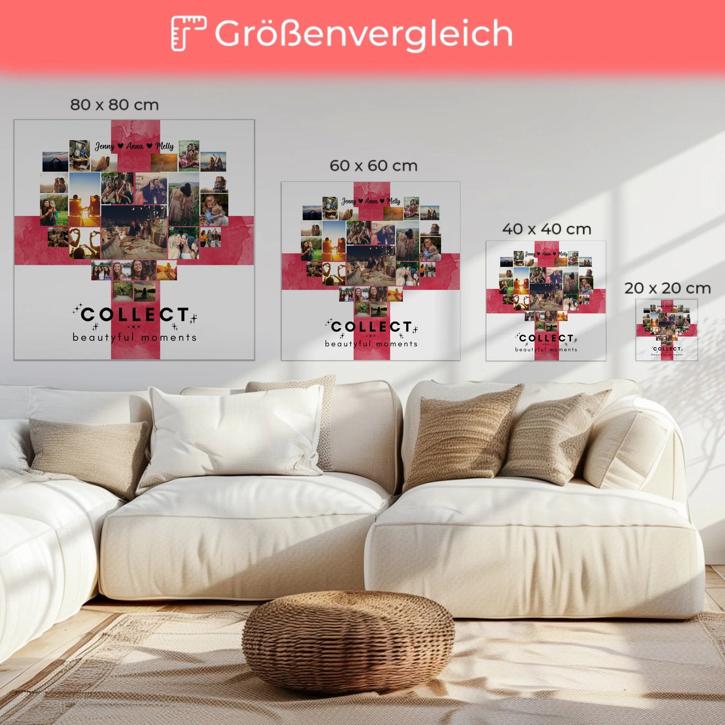 Leinwand mit Fotos von Urlaub Beste Freundin England gestalten