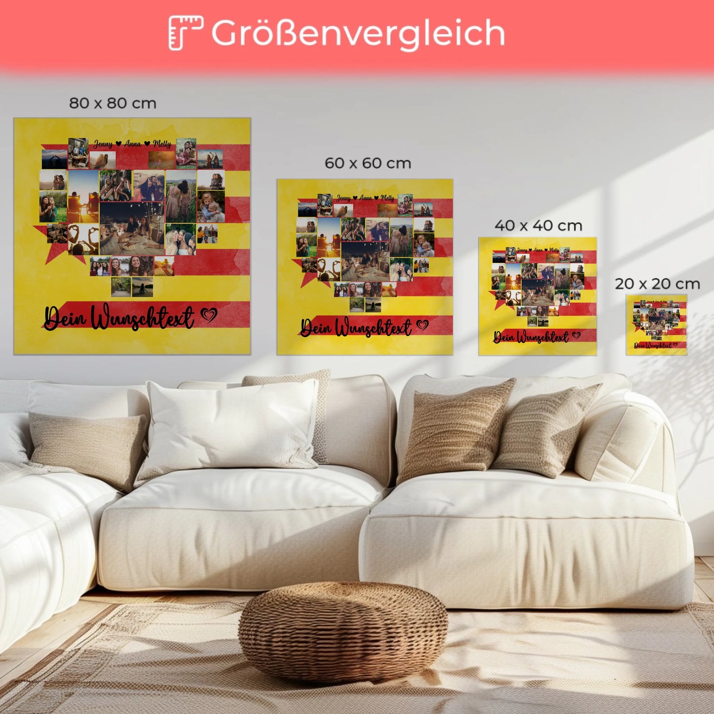 Personalisierte Fotoleinwand Fotocollage Beste Freundin Estelada