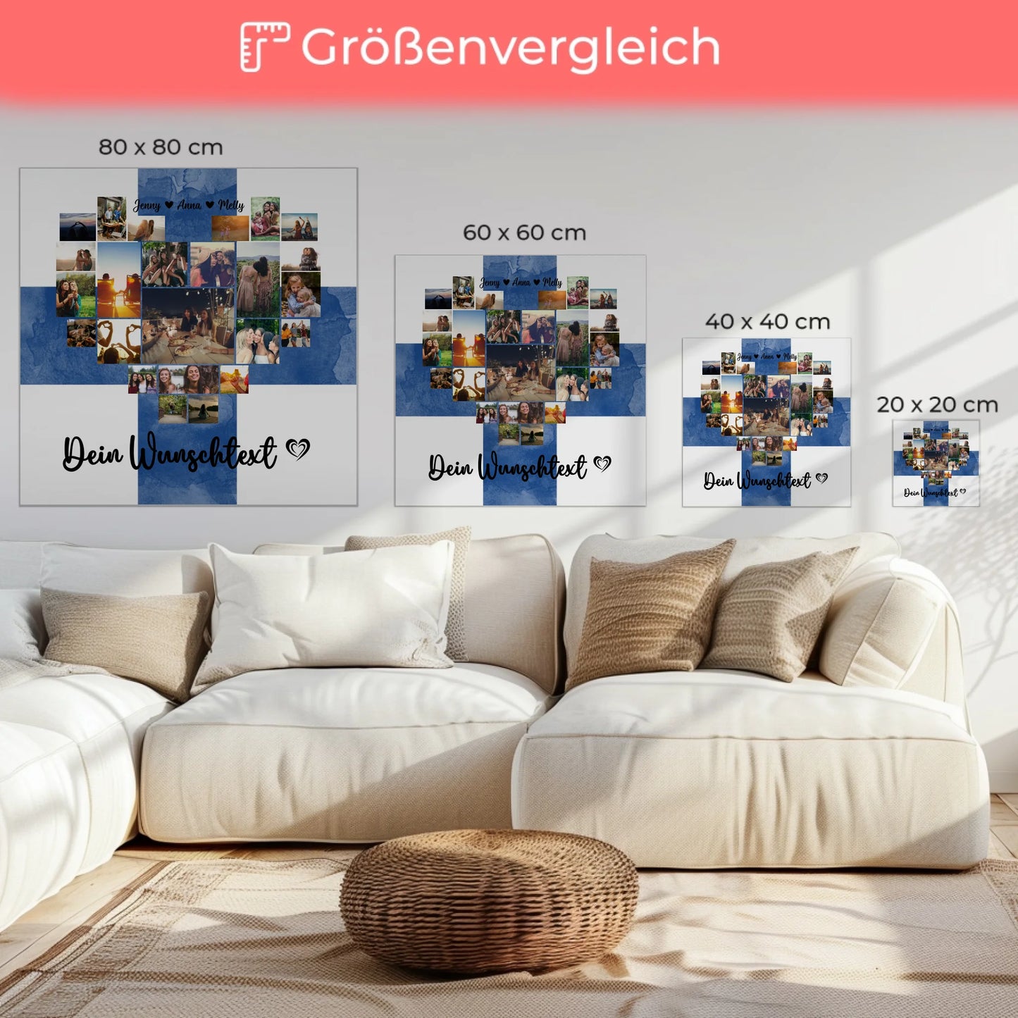 Fotoleinwand Fotocollage Beste Freundin aus Finnland gestalten