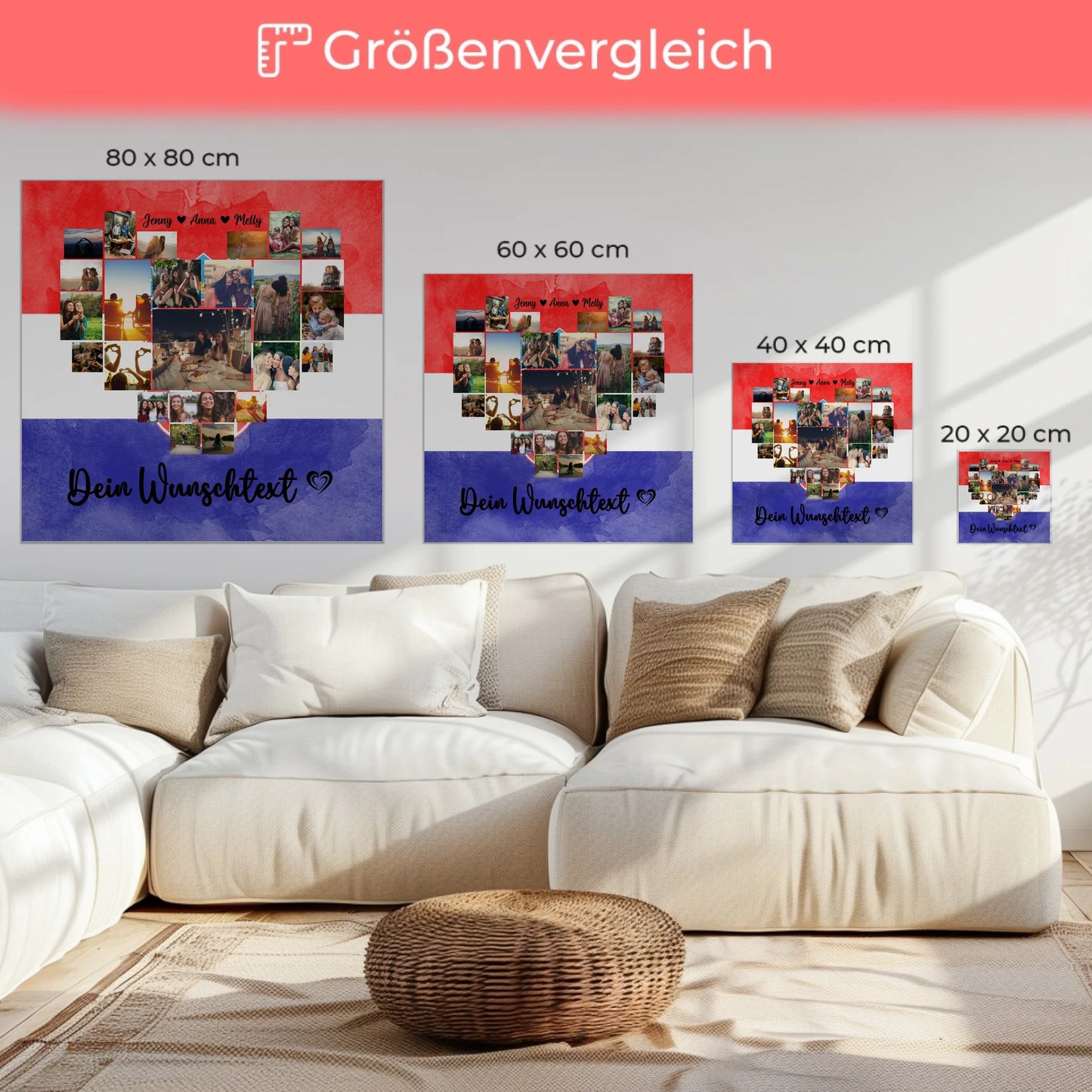 Personalisierte Fotoleinwand Urlaub Beste Freundin Kroatien