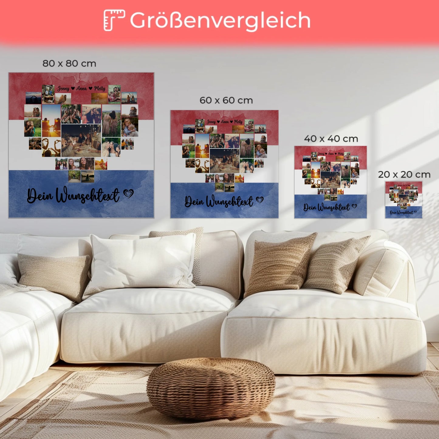 Paar Fotoleinwand Urlaub Erinnerung Niederlande personalisiert