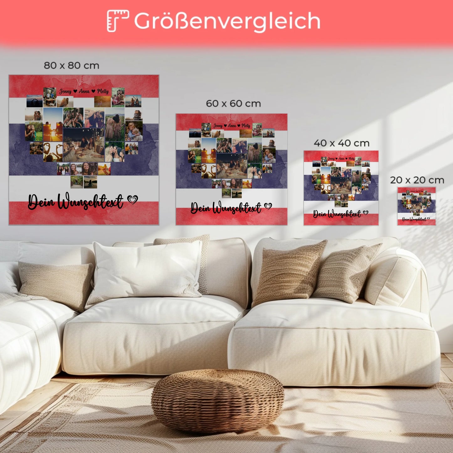 Leinwand Personalisiert Urlaub Erinnerung Thailand Kunstwerk